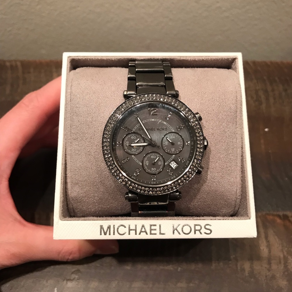 MIchael Kors Women’s Parker Gunmetal Watch MK6265